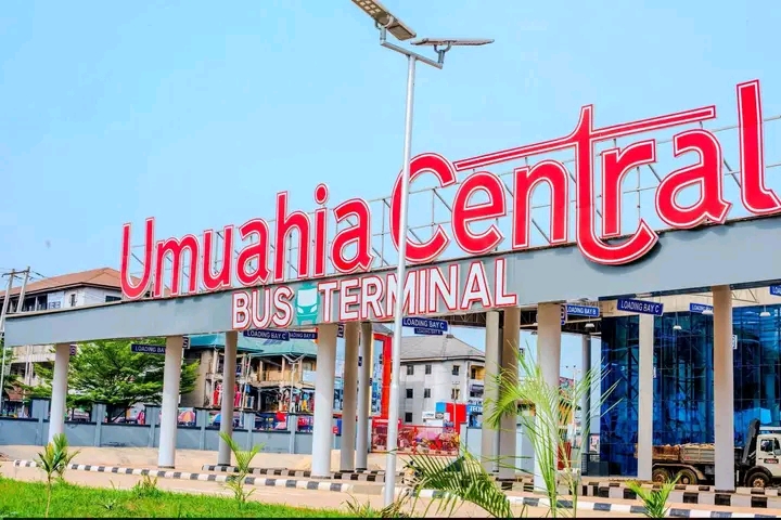 Abia Governor Names Umuahia Bus Terminal After INEC Official Who Declared His 2023 Win