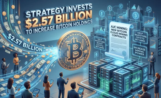 Bitcoin Cloud Mining Surges: AJC Mining Debuts New Contracts Amid $2.57B Strategy Buy