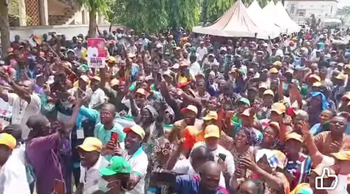 David Mark, Aregbesola Lead ADC Mega Rally in Ado-Ekiti Ahead of Governorship Poll