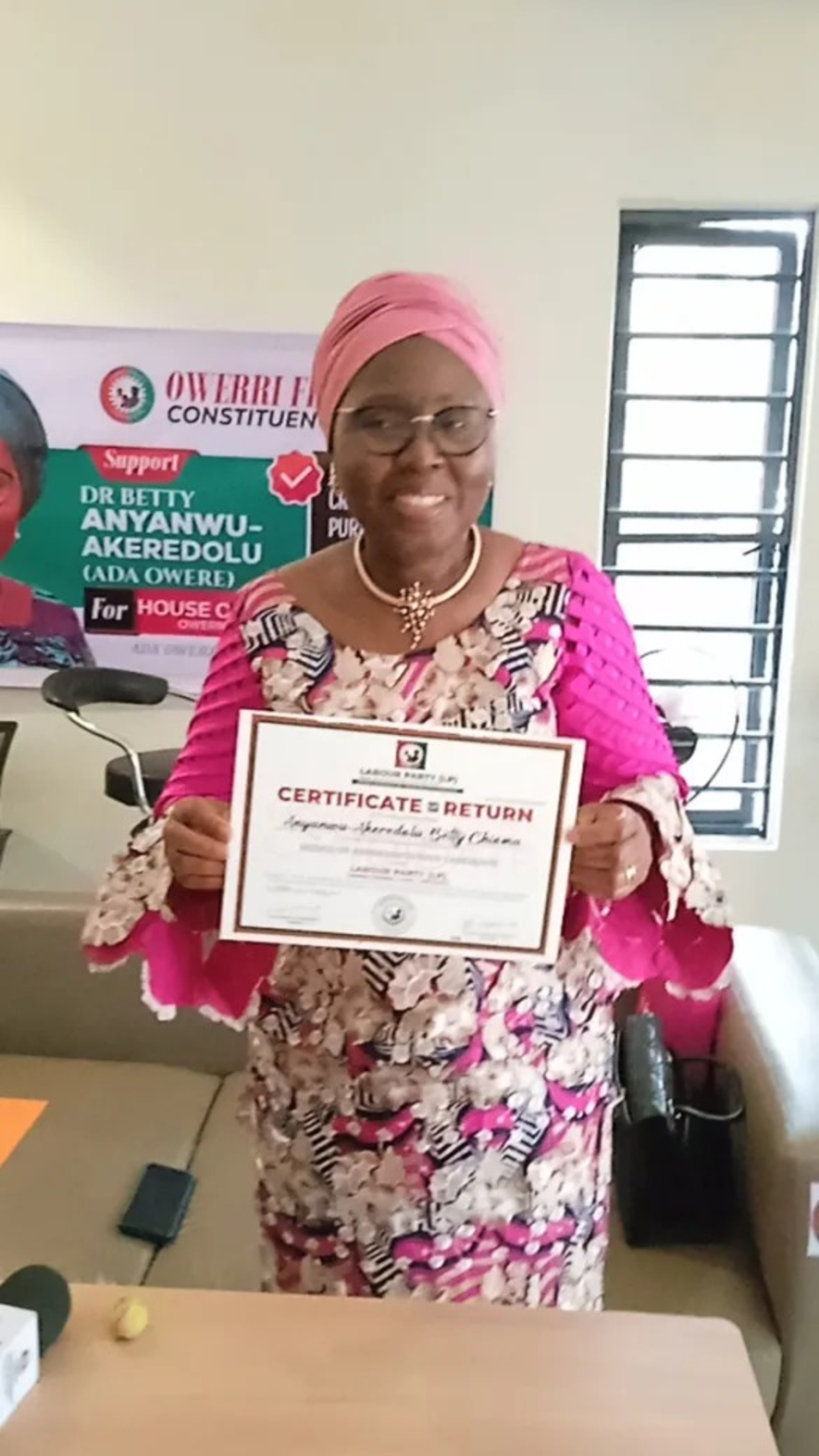Betty Anyanwu-Akeredolu Secures LP Ticket for Owerri Federal Constituency in 2027